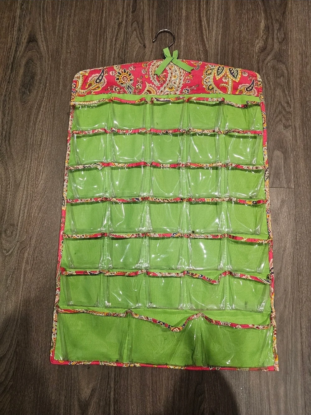 Vera Bradley Hanging Jewelry & Accessory Organizer in Bright Green